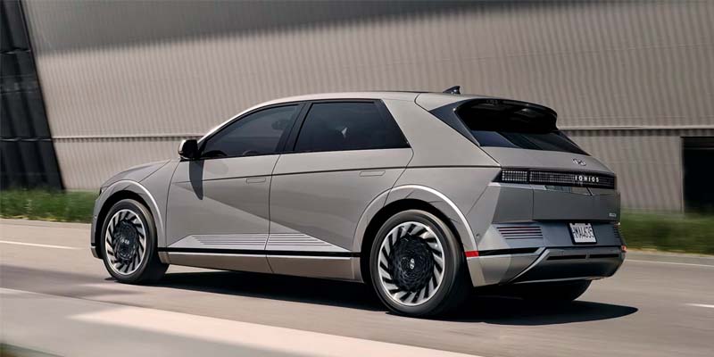 Hyundai Ioniq Vehicle Moving On A Road