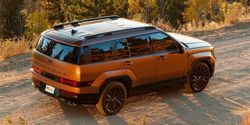 Hyundai Santa Fe Vehicle Moving On A Road