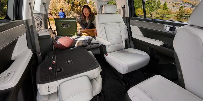 Interior Of A 2025 Hyundai Santa Fe Vehicle